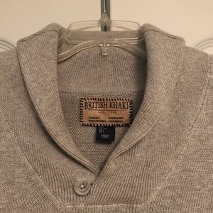 Men’s British Khaki Gray Sweater